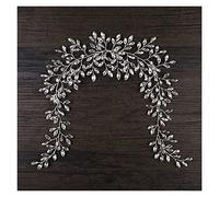 Aqxyedc Capelli di cristallo di cristallo del cristallo del rhinestone dei capelli della vite della vite della fascia da sposa della vite della fascia dei capelli della sposa dei capelli della sposa A