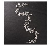 Aqxyedc Fascia da sposa di lusso fasciatura fatta a mano doppia fascia for capelli con strass artigianale Tiara Accessori for capelli da sposa Floral Crystal Capelli for capelli for capelli wanglan(Si