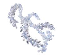 Aqxyedc Fascia for capelli da sposa Gioielli for capelli con strass Pearlsl fatti a mano da sposa Copricapo di cristallo d'argento Accessori for capelli da sposa Copricapo wanglan