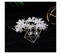 Aqxyedc Fascia for capelli da sposa in argento pieno di cristallo pieno vintage da sposa Strass Shinny Hairhoop Copricapo da sposa Fascia for capelli da sposa wanglan(Black Gun Plated)
