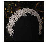 Aqxyedc Fascia for capelli da sposa in argento pieno di cristallo pieno vintage da sposa Strass Shinny Hairhoop Copricapo da sposa Fascia for capelli da sposa wanglan(Silver)