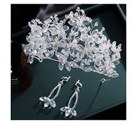 Aqxyedc Fascia for capelli da sposa in argento pieno di cristallo pieno vintage da sposa Strass Shinny Hairhoop Copricapo da sposa Fascia for capelli da sposa wanglan(Rhodium Plated)