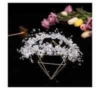 Aqxyedc Fascia for capelli da sposa in argento pieno di cristallo pieno vintage da sposa Strass Shinny Hairhoop Copricapo da sposa Fascia for capelli da sposa wanglan(Rose Gold Color)