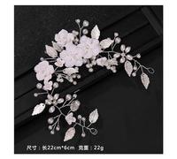 Aqxyedc Fiori di ceramica Fasce for la sposa for la sposa Perle di cristallo Fasce for capelli Forcine da donna Copricapo da sposa Accessori for gioielli for capelli wanglan