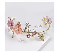 Aqxyedc Gioielli lunghi dei capelli rosa Flower Flower Fascia da sposa Ornamenti for capelli Fascia Bride Headdress Handmade Bridal Decorazione dei capelli da sposa wanglan