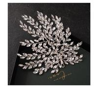 Aqxyedc Ornamenti lampeggianti Strass Perla Accessori for capelli da sposa Gioielli da sposa Elegante pettine for capelli da sposa in cristallo Copricapo wanglan
