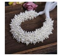 Aqxyedc Perline di cristallo fatte a mano Fasce da sposa Moda Perle simulate Accessori for capelli da sposa for donna Velo Nastro for capelli Fascia for capelli wanglan