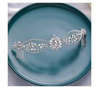 Aqxyedc Rhinestone Capelli Pettine Fascia for capelli Crystal Tiara Fascia for le donne Sposa Accessori for capelli da sposa Accessori for capelli Bridal Deplore wanglan(Silver)