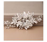 Aqxyedc Rose Gold Rhinestone Capelli Pettini Accessori for capelli da sposa for le donne Sposa Donna Crystal Headpiece Ornamenti for capelli Bridal Hair Jewelry wanglan(Silver)