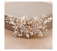 Aqxyedc Rose Gold Rhinestone Capelli Pettini Accessori for capelli da sposa for le donne Sposa Donna Crystal Headpiece Ornamenti for capelli Bridal Hair Jewelry wanglan(Gold)