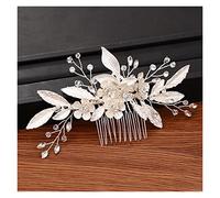 Aqxyedc Silver Color Leaf Strass Bridal Capelli Capelli Capelli Accessori for capelli da sposa Donne Gioielli Capelli da sposa Pettine da sposa Capelli da sposa wanglan