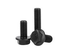Aqxyju 1~5pz Bullone flangiato esagonale nero M10 M12 Passo 1.25 Viti a testa esagonale con flangia con cuscinetto Bullone a testa esagonale Grado 10.9 Acciaio al carbonio(M12x35mm-FT-2pcs)