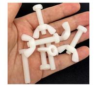 Aqxyju 2~30 set M3 M4 M5 M6 M8 M10 M12 Viti esagonali esterne bianche in nylon Dadi a farfalla Bulloni in plastica isolati metrici Set combinato(M3x6mm-30 sets)