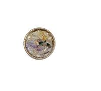 Aqxyki Bottoni decorativi viola da 17,5/23/25 mm for abbigliamento, bottoni circolari in metallo, for realizzare forniture for cucire(25mm 6pcs)