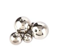 Aqxypas 1 pz M5 M6 Filettatura Mezzo Foro Solido in Acciaio Inox Filettatura Metrica Sfera in Acciaio Ø10 11 12 12.7 14 15~60mm Foratura Toccando Sfera in Acciaio (Size : 15mm x M5)