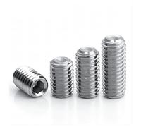 Aqxypas 10 pezzi Vite a testa esagonale con esagono incassato e punta piatta M2 M2.5 Bullone senza testa DIN913 304 Acciaio inossidabile(M2 (10pcs),6mm)