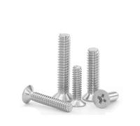 Aqxypas 100 pezzi/lotto 304 acciaio inossidabile GB819 vite a testa svasata piatta a croce mini viti M1.6, M2, M2.5(4mm x100pcs,M2.5)