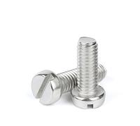 Aqxypas 100 pezzi/lotto A2-70 acciaio inossidabile GB65 testa a taglio scanalato colonna vite a testa cilindrica bullone M5 304(25mm x100pcs)