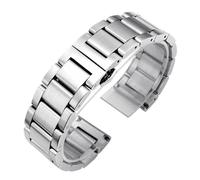 Aqxypas Cinturino in acciaio inossidabile massiccio 18mm 20mm 22mm 24mm Distribuzione fibbia a farfalla da uomo cinturino di ricambio in metallo cinturino for orologio(Silver matte,20mm)