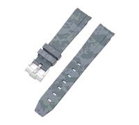 Aqxypas Cinturino in caucciù con estremità curva for cinturino in TPU premium con fibbia in acciaio inossidabile X Swatch da uomo e da donna(Grey mosaic)