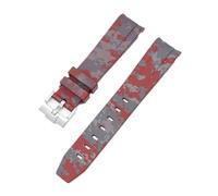 Aqxypas Cinturino in caucciù con estremità curva for cinturino in TPU premium con fibbia in acciaio inossidabile X Swatch da uomo e da donna(Dark red mosaic)