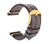 Aqxypas Cinturino in vera pelle for cinturino dell'orologio 18mm 20mm 22mm 24mm Bracciali da polso con cinturino(Polar Grey-Gold,24mm)