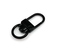 Aqxypas Fibbia for Tracolla for Borsa in Pelle, Ciondolo for Gioielli, Portachiavi, Chiusura a Scatto, Gancio a grilletto(Black)