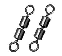 Aqxypas Girella for Pesca con rotolamento a Doppio Giunto 15~60 Pezzi Girelle for Pesca in Acqua salata in Acciaio Inossidabile Connettore ad Anello a Otto Caratteri ad Alta velocità(Size-6 16mm 25k