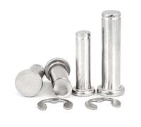 Aqxypas M3 M4 M5 M6 M8 M10 Testa piatta in acciaio inossidabile 304 con perno scanalato Perno elastico di posizionamento perno cilindrico(M8x35mm(2PCS))