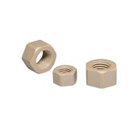 Aqxypas Materiale PEEK Dadi esagonali Rondella piatta M2 M2.5 M3 M4 M5 M6 M8 M10 M12 M14 M16 M18 M20(M10 Nut 5PCS)