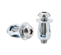 Aqxypas Vite esagonale a espansione con dado for rivetto in metallo a forma di petalo Set di bulloni dado for martinetto Morsetto for pannello Rivettatrice for rivetto M4 M5 M6 M8(Hex Round(Silver),M8