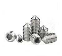 Aqxypas Viti a testa esagonale M6 con esagono incassato, vite senza testa a punta conica, acciaio inossidabile 304 DIN914(12mm)
