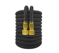 AQXYQAZZ Doppio connettore metallico espandibile Avvolgitore for tubo dell'acqua da giardino ad alta pressione Tubi dell'acqua magici for l'irrigazione dell'azienda agricola del giardino dell'autolava