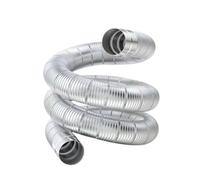 AQXYQAZZ Tubo semiflessibile in alluminio da 70 mm 1 m con connettore in acciaio inossidabile Tubo di scarico fumi dello scaldabagno/condotto di ventilazione del bagno(Standard,2M_50MM)