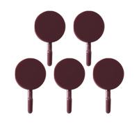 AQXYWAZQ 5 Ganci autoadesivi multifunzionali for Cucina/Bagno, Resistenti e antitraccia, for Appendere alla Parete di casa e for l'uso sulle Porte(Wine Red 5pcs)