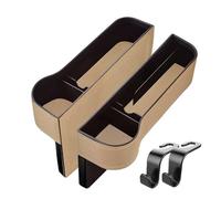 AQXYWAZQ Contenitore portaoggetti Multifunzionale in Pelle for Auto, riempitivo for Fessure, Accessori for Auto(Beige Set)