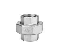 AQXYWQLL 1 pz 304 giunto di unione in acciaio inossidabile 1/4" 3/8" 1/2" 3/4" 1" 1-1/4" 1-1/2" 2" BSP filettatura femmina maschio raccordo for tubo fuso(F-F,1-1/2")