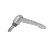 AQXYWQLL 1Pc 304 M4 M5 M6 M8 Leva di serraggio filettata in acciaio inossidabile a forma di L Maniglia regolabile Pomello di bloccaggio con filettatura maschio Bullone Vite(Sliver,M5X25)