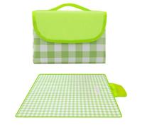 AQYSHU Coperta per Picnic Waterproof Sandproof 78in * 78in,Extra Grande Tappetino da Picnic all'aperto,Buono per Escursioni,Concerto,Giardino sulla Spiaggia e Campeggio sull'erba,Tote Pratico (Verde)