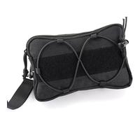 AQzxdc Borsa tattica Molle Admin Utility, borsa for attrezzi EDC tagliata al laser, tasche modulari orizzontali, organizer militare, tasca for il riciclaggio(Black)