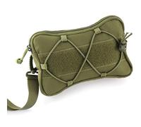 AQzxdc Borsa tattica Molle Admin Utility, borsa for attrezzi EDC tagliata al laser, tasche modulari orizzontali, organizer militare, tasca for il riciclaggio(Green)