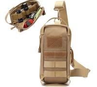 AQzxdc Borsa tattica Molle for pistola, fondina, borsa a tracolla EDC, marsupio, marsupio, marsupio da escursionismo, borsa a tracolla(Brown)
