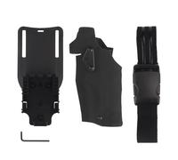 AQzxdc Fondina tattica for softair for mancini con adattatore a sgancio rapido QLS for cintura da caccia e tiro Tmk-17 P320 G17 19(Black)