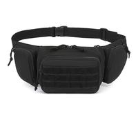 AQzxdc Marsupio tattico da uomo, multifunzionale, con fondina invisibile for pistola, for caccia, softair, tiro sportivo, borsa da petto, borsa a tracolla(Black)