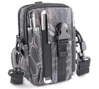 AQzxdc Marsupio tattico Molle, marsupi universali EDC, marsupi da esterno, tasca for attrezzi e gadget con fondina for cellulare(Python pattern [Comes with straps])