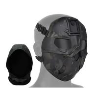 AQzxdc Maschera tattica da softair e paintball, a pieno facciale, cyberpunk, con cappello Baraq, for costumi di Halloween e oggetti di scena for film.(Bcp)