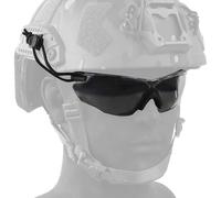 AQzxdc Occhiali tattici unisex antiurto protezione degli occhi gamma caccia sicurezza con antiappannamento avanzato antigraffio montatura nera occhiali protettivi(Black-L)