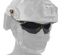 AQzxdc Occhiali tattici unisex antiurto protezione degli occhi gamma caccia sicurezza con antiappannamento avanzato antigraffio montatura nera occhiali protettivi(Mud color-L)