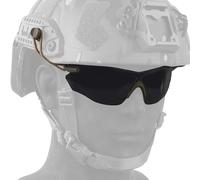 AQzxdc Occhiali tattici unisex antiurto protezione degli occhi gamma caccia sicurezza con antiappannamento avanzato antigraffio montatura nera occhiali protettivi(Mud color-BK)