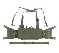 AQzxdc Pettorina tattica con imbracatura a X tagliata al laser, fibbia a sgancio rapido, inserto for tasca for caricatore 556, gilet da caccia e tiro MOLLE(Green)